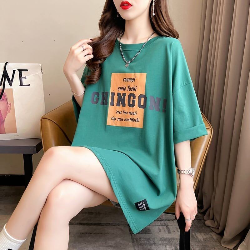 美人度アップ プリント ファッション Tシャツ カットソー＜S-3371＞