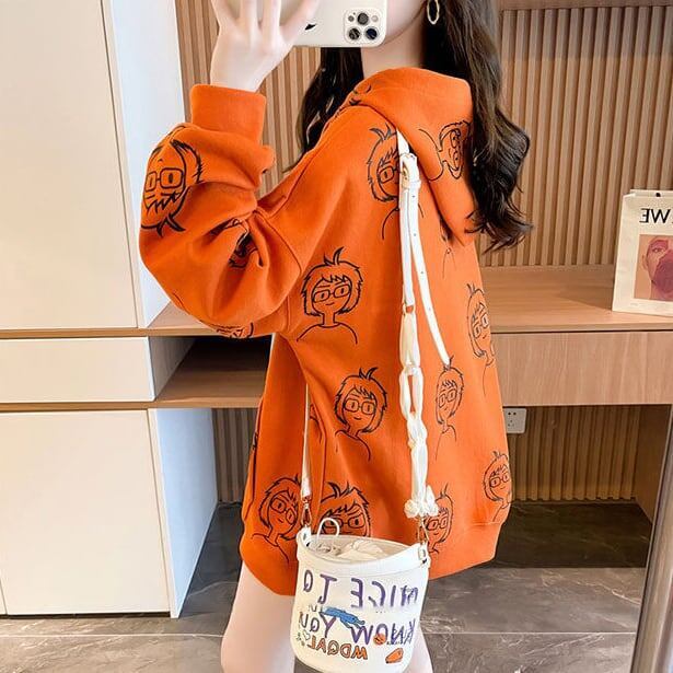 【店舗販促品】 プリント 美人度アップ パーカー 全3色＜S-4938＞