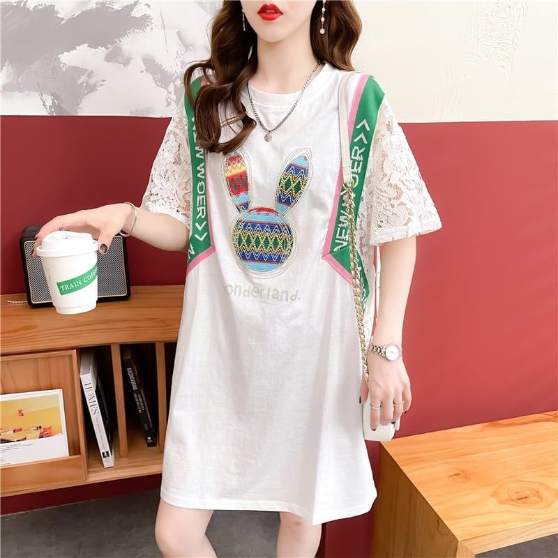 着心地抜群 プリント 女性力を高める Tシャツ カットソー＜S-3264＞