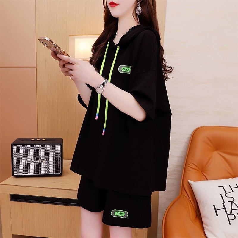 オシャレ度満点 Tシャツ＋ショートパンツ ゆったり感アップ セットアップ＜S-3466＞