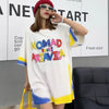 個性的なデザイン アバンギャルド 好感度満載 プリント 半袖Tシャツ カットソー＜S-8237＞
