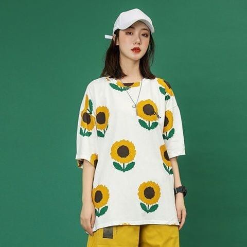 新商品 カジュアル 簡潔 花柄 半袖Ｔシャツⅹパンツセット<S-8071>