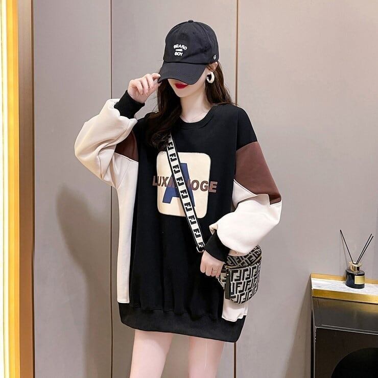 春夏 ロング プリントTシャツ アルファベット ＜S-2811＞