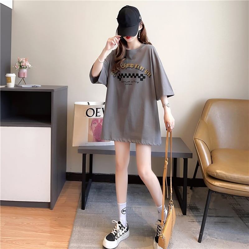 ゆったり感アップ 切り替え オシャレ度満点 プリント Tシャツ カットソー＜S-3478＞
