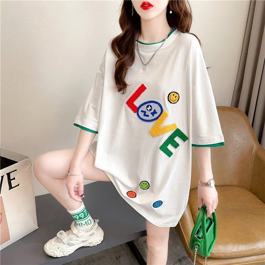 スタイリッシュ 3色選択可 一目惚れ プリント Tシャツ カットソー＜S-3007＞