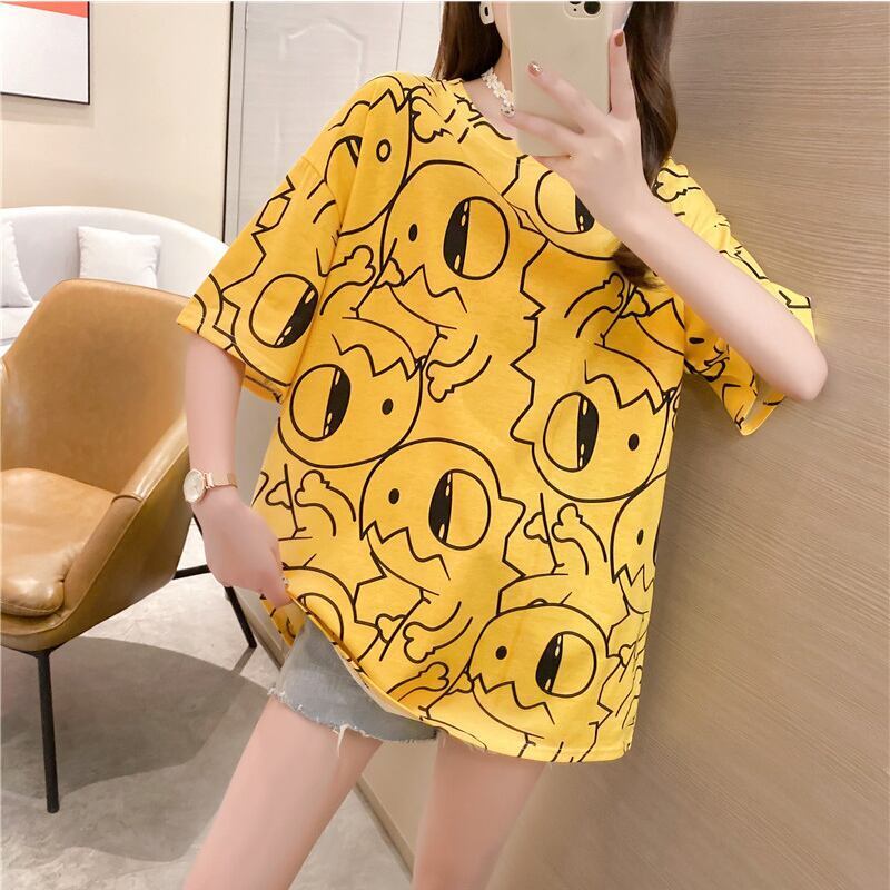 カジュアル 切り替え ファッション プリント Tシャツ カットソー＜S-3484＞