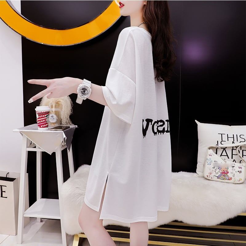 カジュアル 切り替え オシャレ度満点 プリント Tシャツ カットソー＜S-3515＞