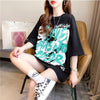 個性的なデザイン 切り替え 一目惚れ プリント Tシャツ カットソー＜S-3400＞