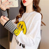 個性的なデザイン 切り替え 一目惚れ プリント Tシャツ カットソー＜S-3657＞