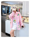 売り切れ必至 韓国風ファッション 上質 アバンギャルド プリント デニム Tシャツ ＜S-9479＞