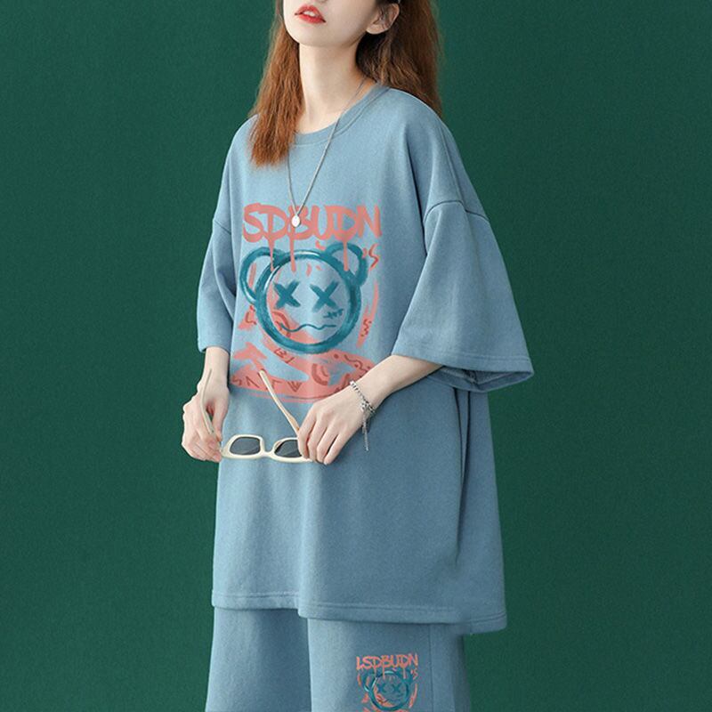 早い者勝ち  半袖Ｔシャツⅹパンツセット全4色 男女兼用<S-6554>