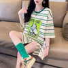 【半額！期間限定！！】大好評 シンプル ファッション 3色選択可 ストライプ柄 半袖Tシャツ カットソー＜S-8464＞