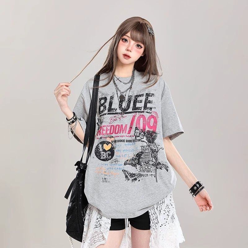 ファッション 早い者勝ち 絶対流行 カジュアル 2色選択 Tシャツ<S-11580>