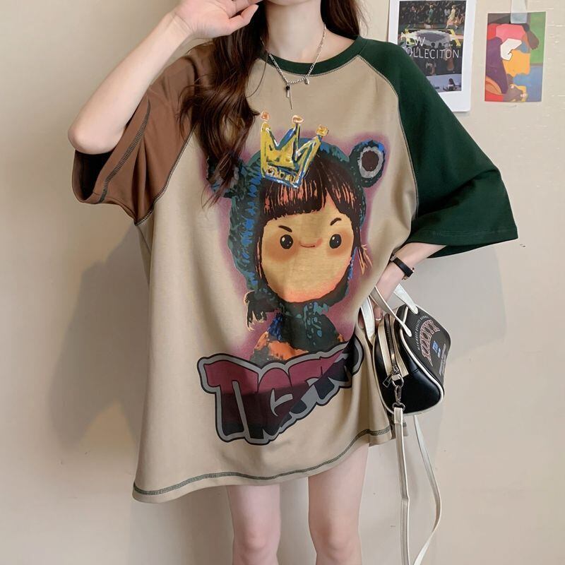 話題沸騰中 ビッグロゴ お勧めカラーマッチング ゆったり 半袖Tシャツ＜S-8350＞