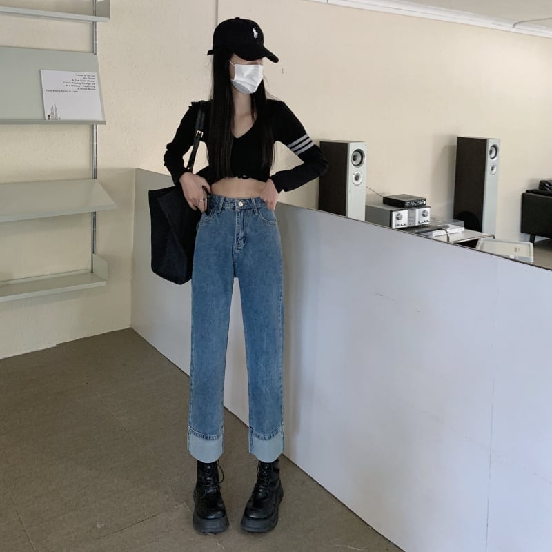 スリム ハイウエスト オシャレ度満点 パンツ ボトムス＜S-3735＞