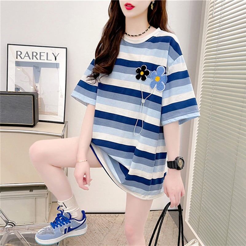 オシャレ度満点 プリント 美感いっぱい Tシャツ カットソー＜S-3296＞