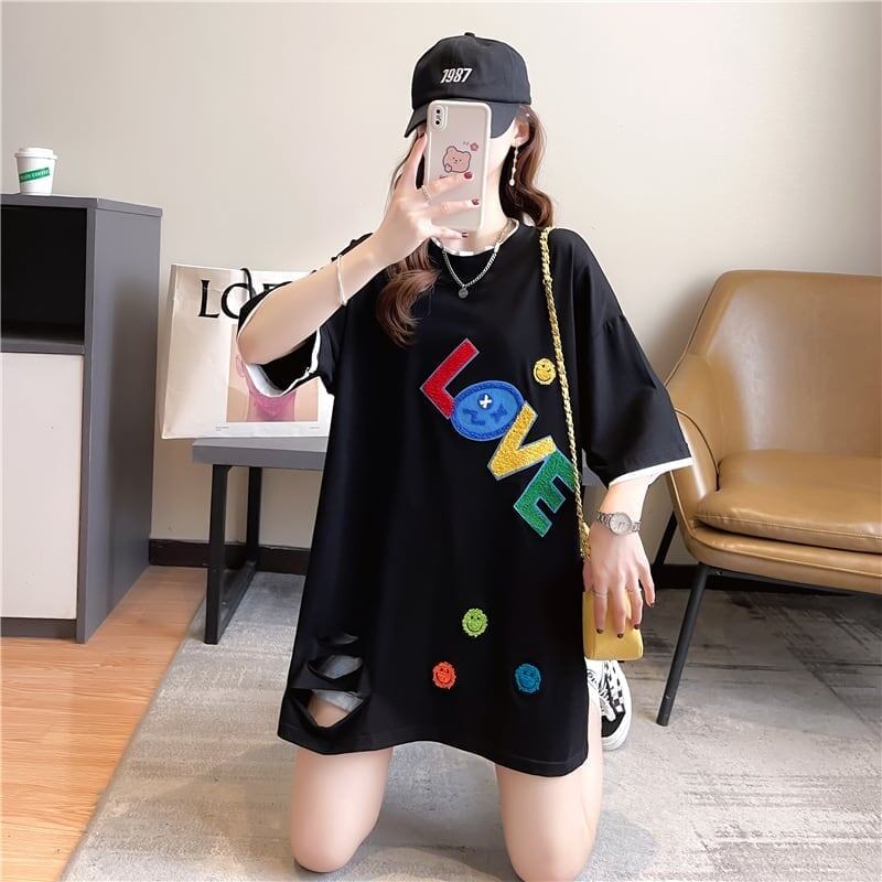 スタイリッシュ 3色選択可 一目惚れ プリント Tシャツ カットソー＜S-3007＞