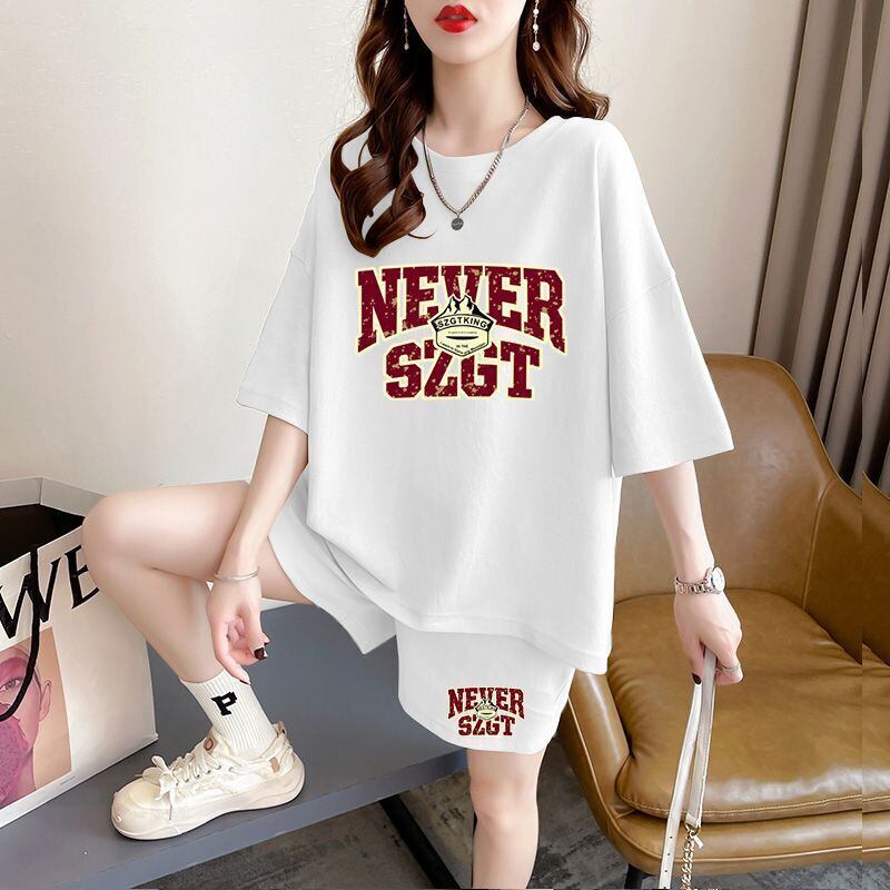 売り切れ必至 プリント カジュアル 半袖Ｔシャツⅹパンツセット全2色 <S-8549>
