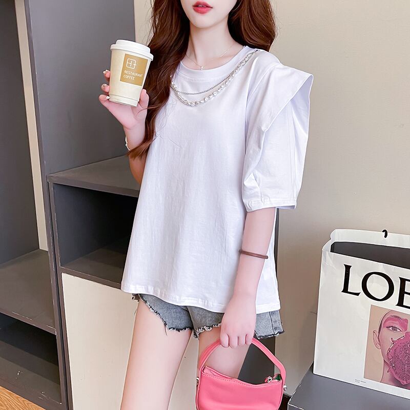 売り切れ必至 簡潔 個性派 ファッション 全3色 半袖Tシャツ<S-8514>