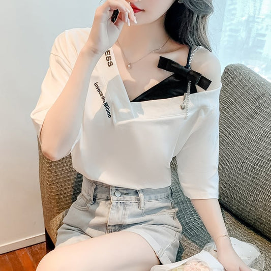 美人度アップ 3色選択可 チャーミング Tシャツ カットソー＜S-3267＞