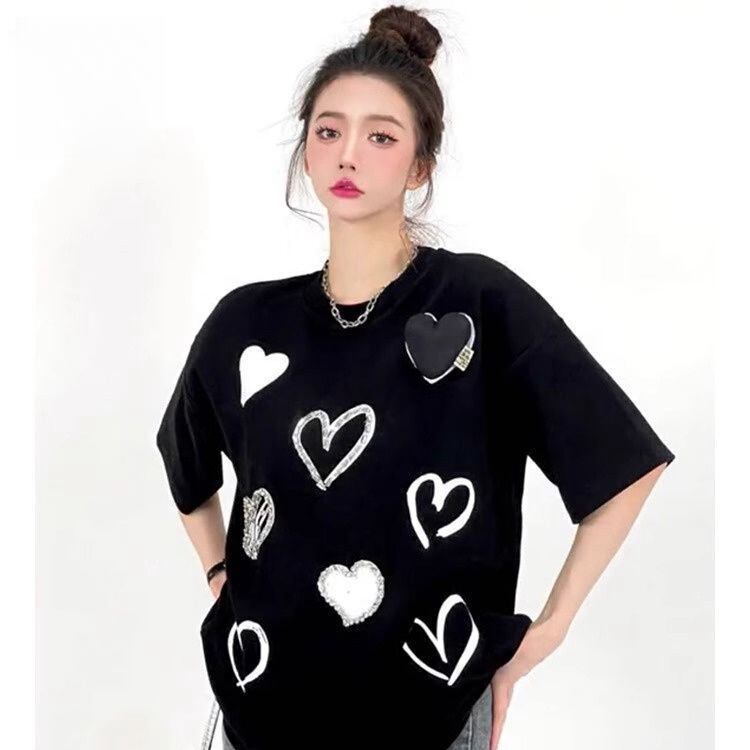 超人気 特別デザイン カジュアル ファッション プリント 全3色 半袖 Tシャツ <S-8918>