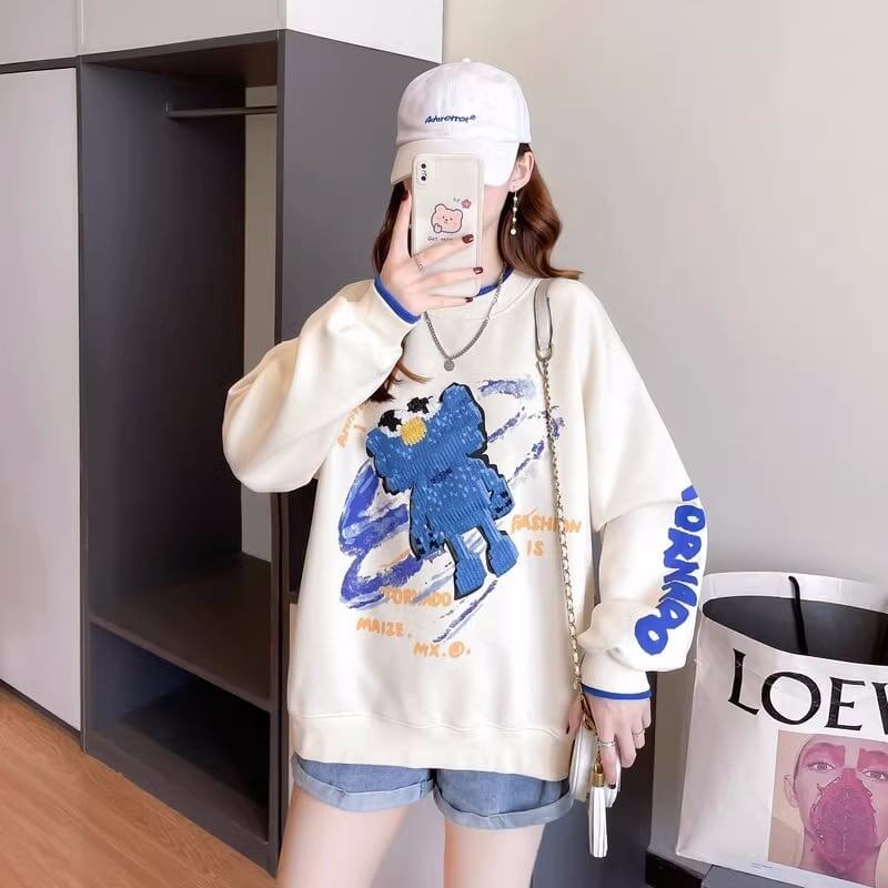 売り切れ必至レイヤード  グラフィックプリント 三色スウェット＜S-4079＞