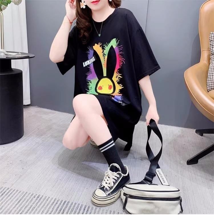おすすめ新作 プリントTシャツ ロング オーバーサイズ＜S-2828＞