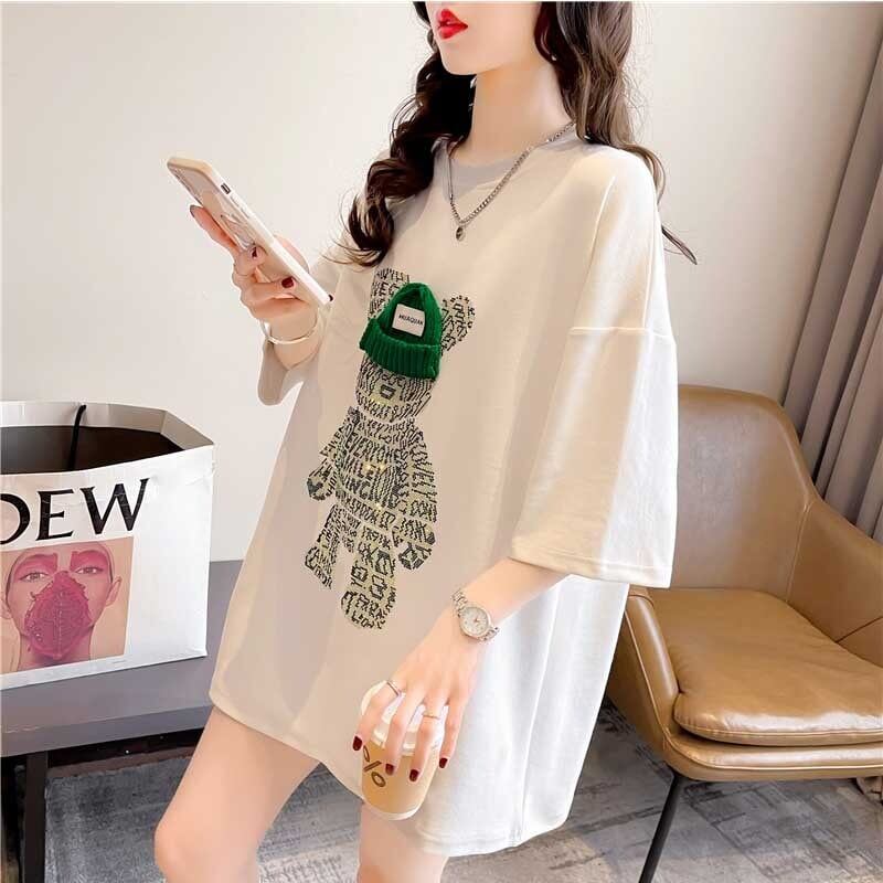 好感度満載 ラウンドネック スタイリッシュ プリント Tシャツ カットソー＜S-2795＞