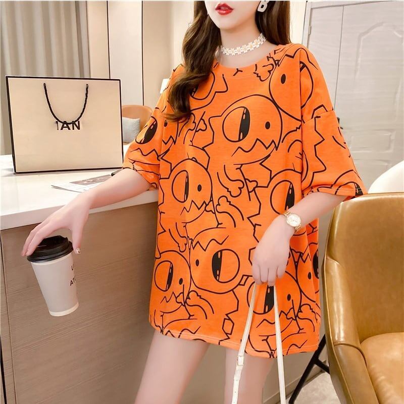 カジュアル 切り替え ファッション プリント Tシャツ カットソー＜S-3484＞