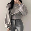韓国風ファッション おしゃれ度高め 美人度アップ 全2色 トップス<S-9446>