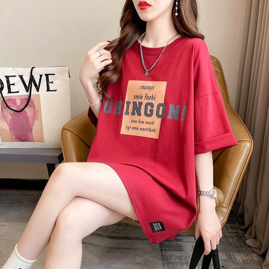 美人度アップ プリント ファッション Tシャツ カットソー＜S-3371＞