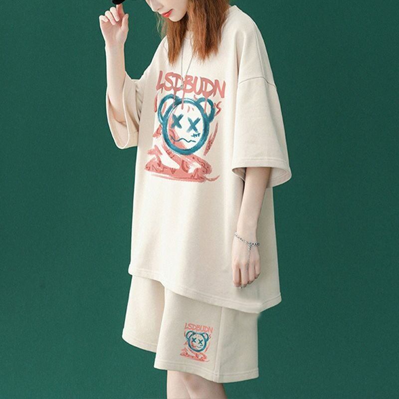 早い者勝ち  半袖Ｔシャツⅹパンツセット全4色 男女兼用<S-6554>