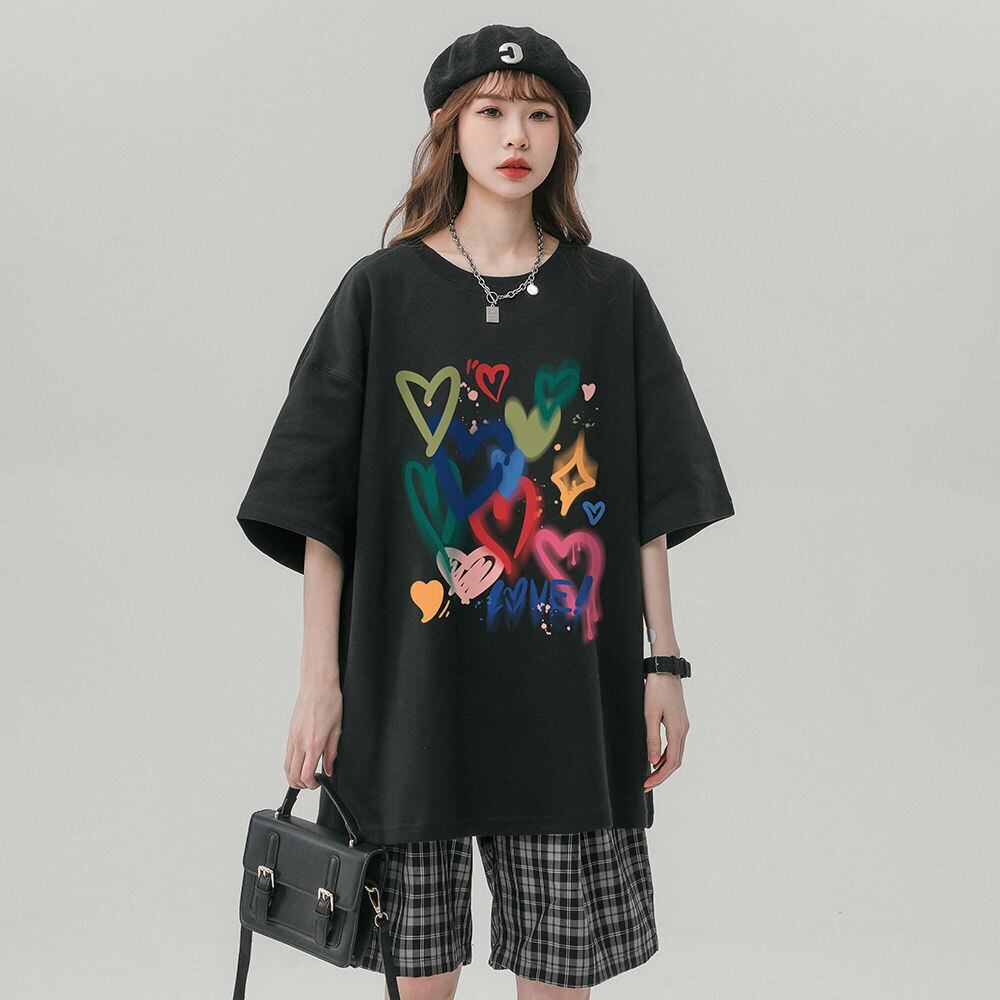 売り切れ必至 プリント ファッション 4色選択 半袖Tシャツ＜S-8594＞
