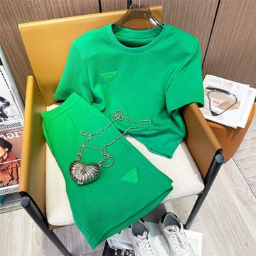 スタイリッシュ 切り替え 一目惚れ Tシャツ＋ショートパンツ セットアップ＜S-3488＞