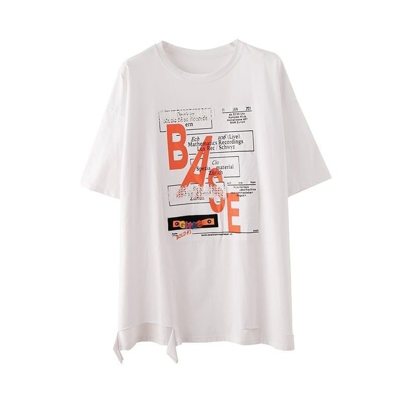 個性的なデザイン プリント 一目惚れ Tシャツ カットソー トップス＜S-3282＞
