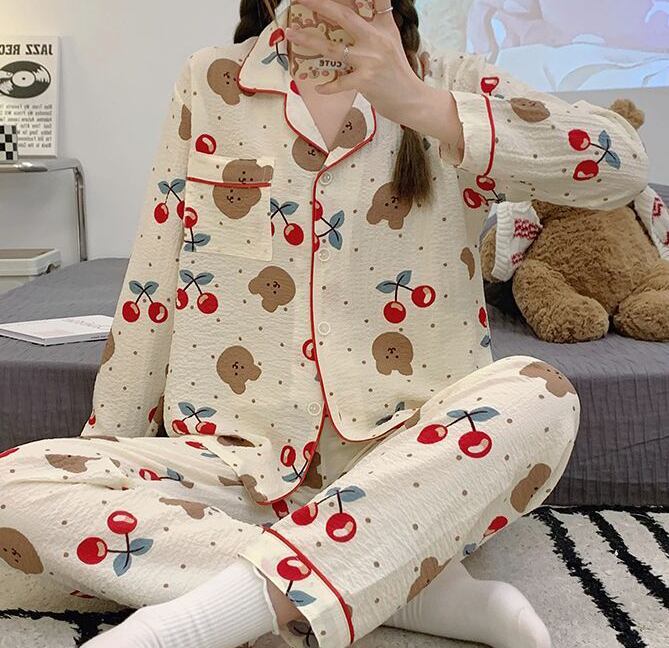 新商品 着心地良い 柔らかくて優しい印象 4種選択 トップス+パンツセット パジャマ<S-9130>