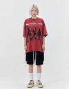 タイドブランド  アメリカンストリート レトロフレームプリントTシャツ<S-2905>