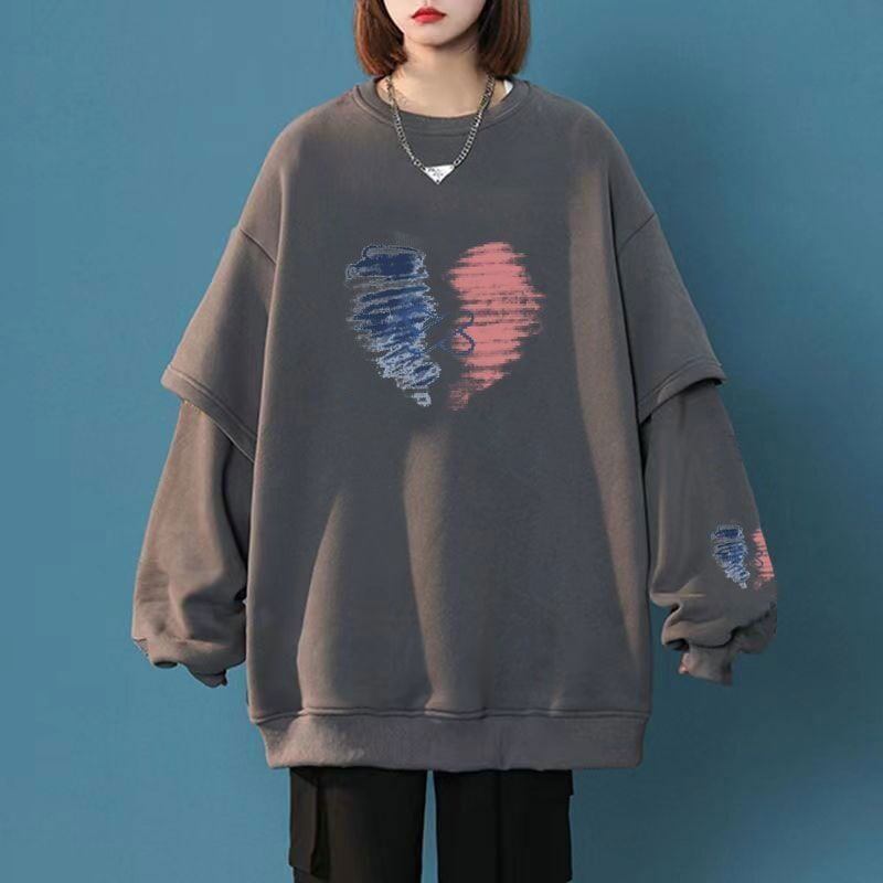 【半額！期間限定！！】超人気  プリント ゆったりスウェット全4色＜S-4968＞