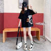 スタイリッシュ 切り替え 一目惚れ プリント Tシャツ カットソー＜S-3584＞