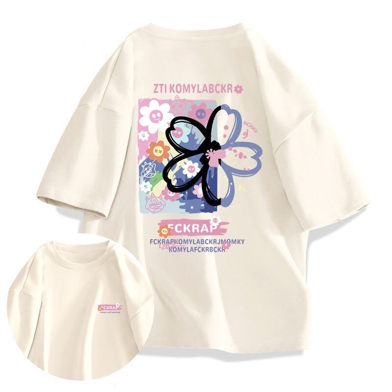 今季マストバイ ルーズ カジュアル プリント全6色 半袖Tシャツ<S-8850>