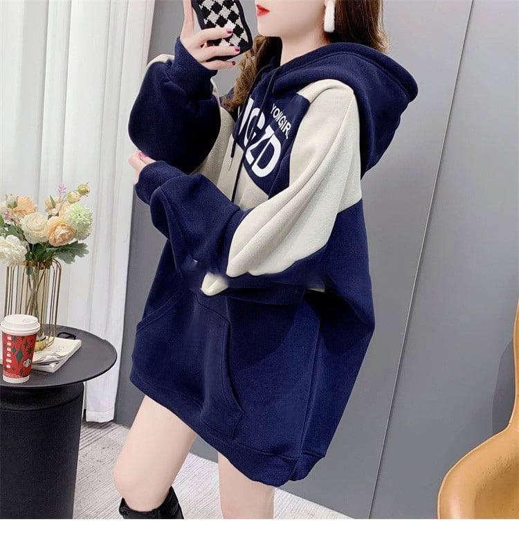 大人らしい 裏起毛 着?せ パーカー<S-3944>