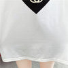 スタイリッシュ 切り替え 一目惚れ プリント Tシャツ カットソー＜S-3521＞