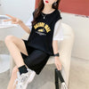 美人度アップ 切り替え チャーミング Tシャツ＋ショートパンツ セットアップ＜S-3615＞