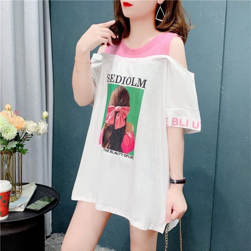 今季大好評 3色選択可 美感いっぱい ベアトップ Tシャツ カットソー＜S-3203＞