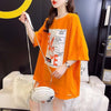 個性的なデザイン プリント 一目惚れ Tシャツ カットソー トップス＜S-3282＞