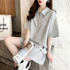ファッション 切り替え ゆったり感アップ Tシャツ＋ショートパンツ セットアップ＜S-3616＞