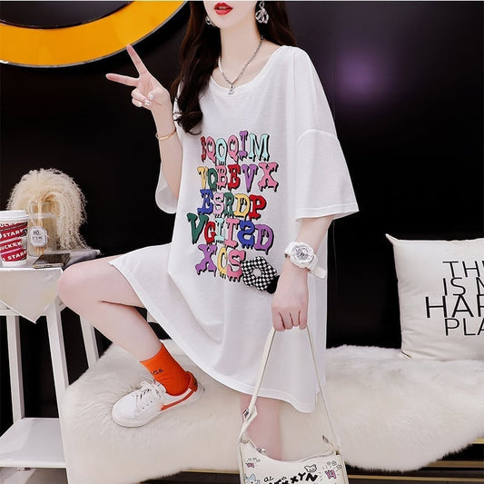 カジュアル 切り替え オシャレ度満点 プリント Tシャツ カットソー＜S-3515＞