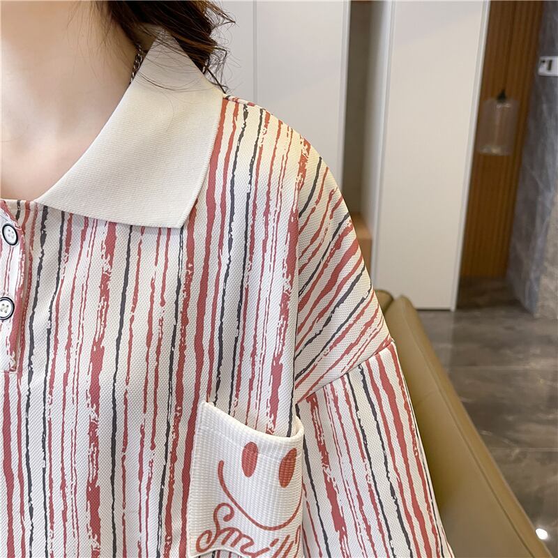 絶対流行 プリント カジュアル ゆったりトップス 半袖Tシャツ 全2色＜S-8314＞
