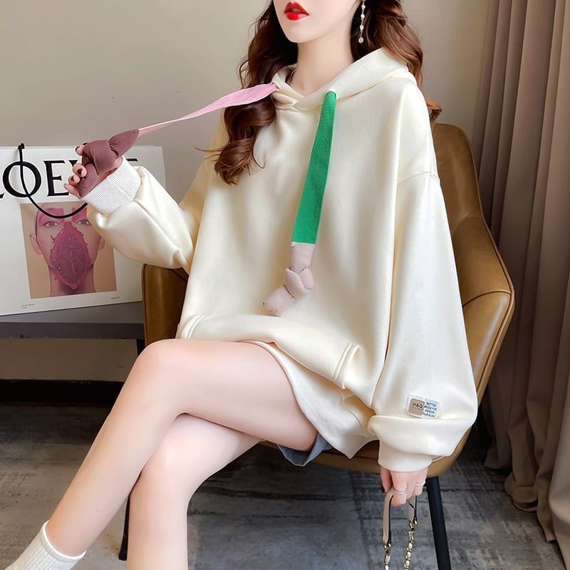 【裏起毛】大人可愛い  ファッション パーカー<S-5064>