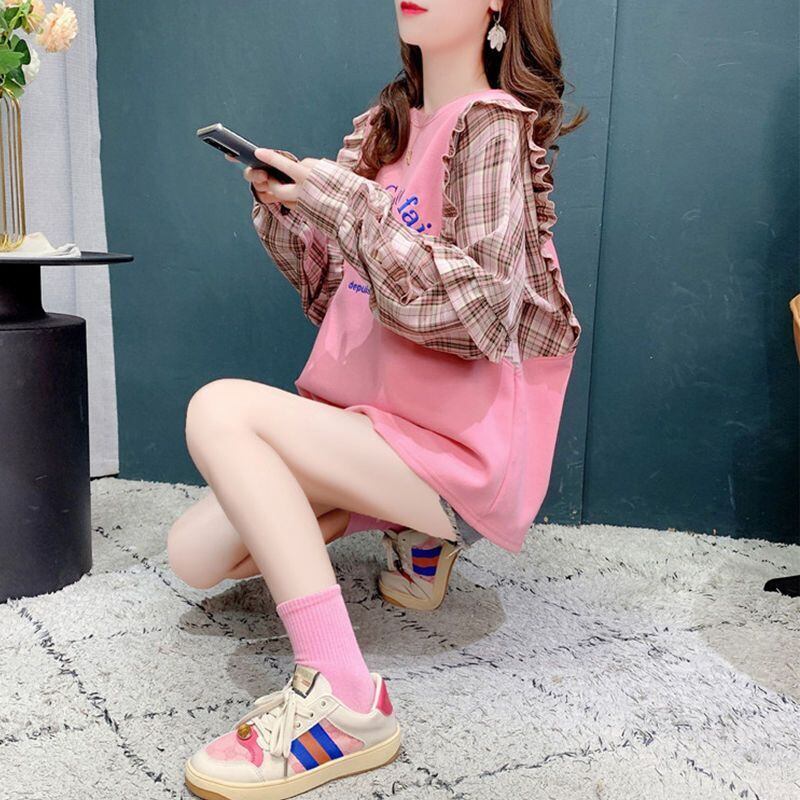 絶対欲しい 上質 ファッション フェイクレイヤード シャツ<S-6526>